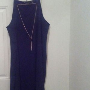 Black dress with necklace